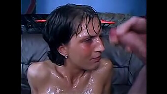 Denise Gets Covered In Cum In A Bukkake Scene