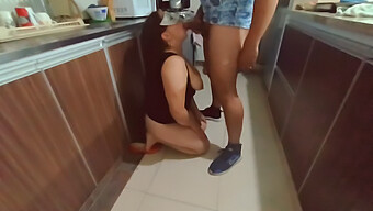 Skinny Colombian Cousins Indulge In Passionate Kitchen Encounter