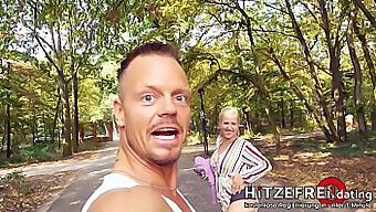 Bodo From Hitzefrei.Dating Hooks Up With Blonde Milf Jana Schwarz In A Park