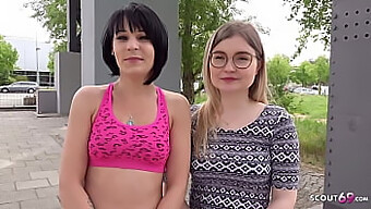 German Trio: Two Slender Girls' Maiden Threesome Experience In Berlin