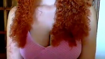 Amateur Redheaded Webcam Star With Curly Hair