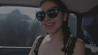 Public Handjob In A Car With A Young Latina