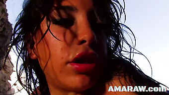 Carla Cruz, A Young Latina With A Clit Piercing, Enjoys Beach Intercourse