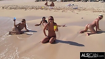 A Group Of Sexually Adventurous Women Engage In Passionate Encounters On A Public Beach