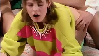 Cum-Filled Mouth Of A Busty Babe In Retro Video