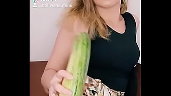 Join Me For A Giant Vegetable Insertion Experience - Connect With Me On Twitter