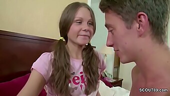 Seductive Brother Convinces Petite Step-Sister To Indulge In Sexual Acts And Climax Inside Her