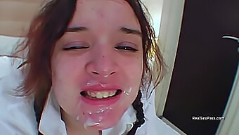 British Teen Receives Cumshot In Her Mouth In Homemade Video