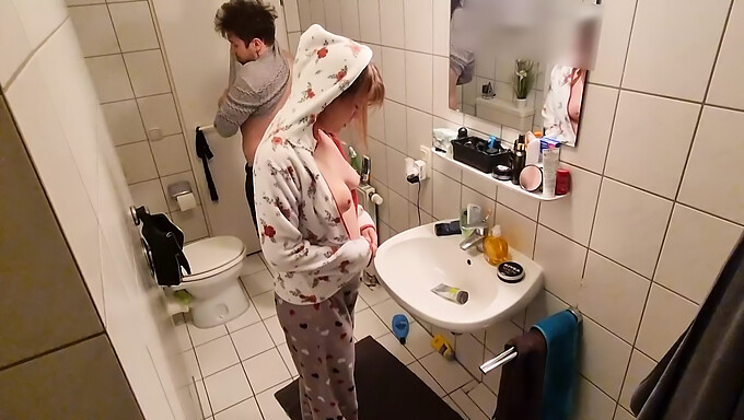 18-Year-Old Girl Gets Her Ass Pounded In The Bathroom With Dog Style Sex