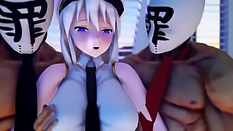 Azurlane Gives A Deep Throat Blowjob In This Hentai Video