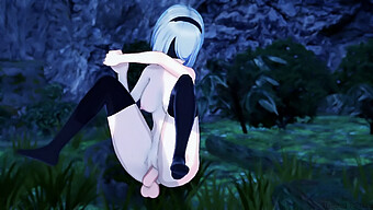 Teen Yorha 2b Wird Im Wald Von Hinten Gefickt