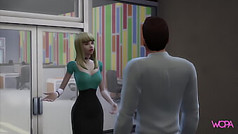 Office Worker With Blonde Hair Offers Sexual Favors For Job Security