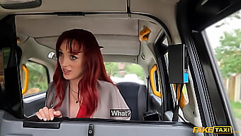 French Redheaded Passenger Struggles To Accommodate Italian Stud'S Large Penis In Steamy Taxi Encounter