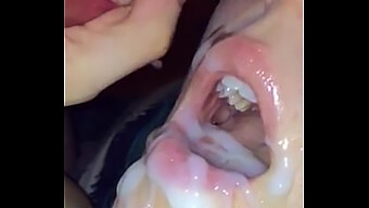 Amateur Teen Receives A Slow-Motion Cumshot In Her Mouth