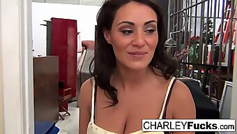 Charley'S Solo Masturbation Session With Her Big Tits And Shaved Pussy